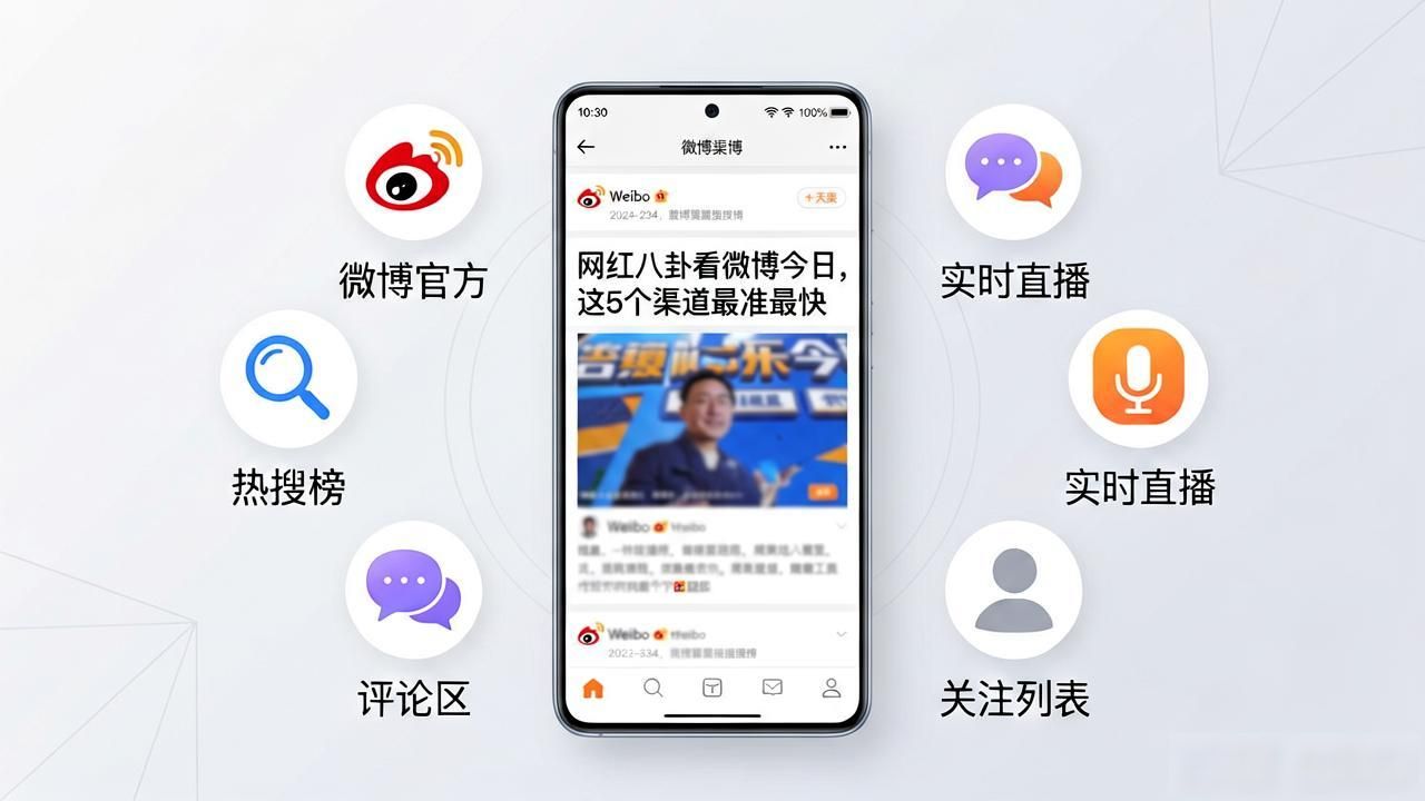 网红八卦看微博今日，这5个渠道最准最快